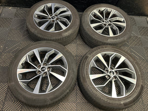 Audi Q5 19" X 8J Alloy Wheels and Tyres FY 80A60102BK ET39 S Line OEM Genuine Set of 4 Used