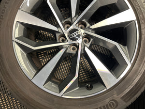 Audi Q5 19" X 8J Alloy Wheels and Tyres FY 80A60102BK ET39 S Line OEM Genuine Set of 4 Used