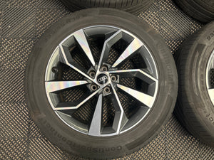 Audi Q5 19" X 8J Alloy Wheels and Tyres FY 80A60102BK ET39 S Line OEM Genuine Set of 4 Used