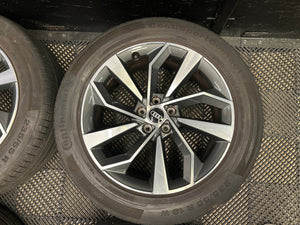 Audi Q5 19" X 8J Alloy Wheels and Tyres FY 80A60102BK ET39 S Line OEM Genuine Set of 4 Used