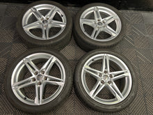 Load image into Gallery viewer, SET OF 4 USED OEM AUDI A4 B9 S LINE 18&quot; ALLOY WHEELS AND TYRES 8W0601025R 8J