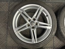 Load image into Gallery viewer, SET OF 4 USED OEM AUDI A4 B9 S LINE 18&quot; ALLOY WHEELS AND TYRES 8W0601025R 8J