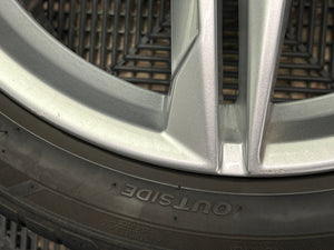 SET OF 4 USED OEM AUDI A4 B9 S LINE 18" ALLOY WHEELS AND TYRES 8W0601025R 8J
