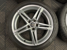 Load image into Gallery viewer, SET OF 4 USED OEM AUDI A4 B9 S LINE 18&quot; ALLOY WHEELS AND TYRES 8W0601025R 8J