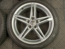 Load image into Gallery viewer, SET OF 4 USED OEM AUDI A4 B9 S LINE 18&quot; ALLOY WHEELS AND TYRES 8W0601025R 8J