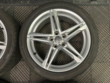 Load image into Gallery viewer, SET OF 4 USED OEM AUDI A4 B9 S LINE 18&quot; ALLOY WHEELS AND TYRES 8W0601025R 8J