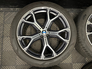 BMW 741m OEM/Genuine 21" Alloy Wheels M Sport G05 G06 X5 X6 with tyres Set of 4