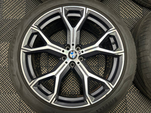 BMW 741m OEM/Genuine 21" Alloy Wheels M Sport G05 G06 X5 X6 with tyres Set of 4