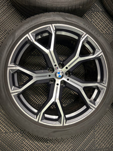 BMW 741m OEM/Genuine 21" Alloy Wheels M Sport G05 G06 X5 X6 with tyres Set of 4
