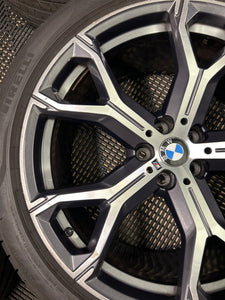 BMW 741m OEM/Genuine 21" Alloy Wheels M Sport G05 G06 X5 X6 with tyres Set of 4