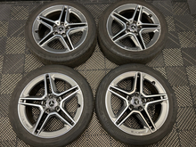 Load image into Gallery viewer, GENUINE MERCEDES A B CLA CLASS W177 AMG 5 TWIN SPOKE 18&quot; ALLOYS A1774011500